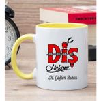 Hediye Dükkanı Kişiye Özel Diş Hekimi Sarı Kupa Bardak