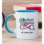 Hediye Dükkanı Kişiye Özel Doktor Doktor Mavi Kupa
