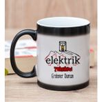 Hediye Dükkanı Kişiye Özel Elektrik Teknikeri Sihirli Kupa Bardak