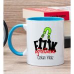Hediye Dükkanı Kişiye Özel Fizik Öğretmeni Mavi Kupa