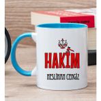 Hediye Dükkanı Kişiye Özel Hakim Mavi Kupa