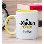Hediye Dükkanı Kişiye Özel Maden Mühendisi Sarı Kupa Bardak