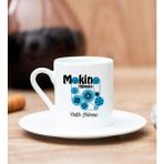Hediye Dükkanı Kişiye Özel Makine Mühendisi Beyaz Türk Kahvesi Fincanı