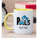 Hediye Dükkanı Kişiye Özel Polis Baskılı Sarı Kupa Bardak