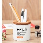 Hediye Dükkanı Kişiye Özel Sevgili Kelime Anlamı Kalemlik
