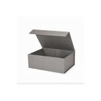 Hediye - Düzenleme Kutusu Büyük L 33x25.5x11.5 cm Gri/Haki Lamine Mıknatıslı Kapak
