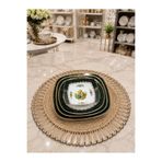 hediye ESTERHOMEDECOR 6 Kişilik 24 parça kare porselen yemek takımı