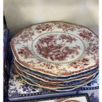 Hediye Esterhomedecor 6'lı Porselen Servis Tabağı - Kırmızı