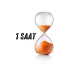Hediye Fikri 1 Saatlik Cam Malzeme Kum Saati Şık Dekoratif Hediyelik Turuncu Renk