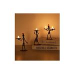 Hediye Fikri Afrikalı Kadın Tasarımlı Tealight Metal Mumluk Dekoratif Şık Hediyelik