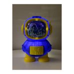 Hediye Fikri Işıklı Astronot Tasarımlı Kumbara 11 cm X 11 cm 17,6 cm lacivert Renk