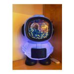 Hediye Fikri Işıklı Astronot Tasarımlı Kumbara 11 cm x 11 cm 17,6 cm Mavi Renk