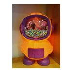 Hediye Fikri Işıklı Astronot Tasarımlı Kumbara 11 cm x 11 cm 17,6 cm Pembe Renk