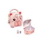 HEDİYE FİKRİ Sevimli Capybara Tasarımlı Kilitli Metal Kumbara – 10.5x13x9.5 cm,Renkli