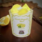 Hediye İstasyonum Limonlu Magnolia Mum – El Yapımı Soya Wax Kokulu Dekoratif Mum (Ferahlık Veren Limon Kokusu) - Sarı