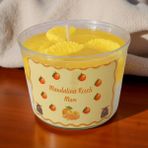 Hediye İstasyonum Mandalina Reçeli Mum – Jel & Soya Wax El Yapımı Kokulu Mum (Mandalina Kokulu Mika Kap) - Sarı