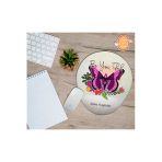 Hediye Kapımda Kişiye Özel Kelebek Temalı Titiz Ol Yazılı Mouse Pad Bilek Destekli