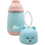 Hediye Kesesi Kişiye Özel Cam Şişe Panda Matara 380 ml - Mavi