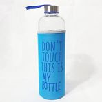 Hediye Kesesi Kişiye Özel Renkli Kılıflı Cam Matara 1000 ml