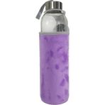 Hediye Kesesi Peluş Kılıflı Cam Matara 750 ML - Lila