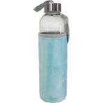 Hediye Kesesi Peluş Kılıflı Cam Matara 750 ML - Mavi