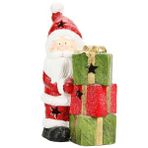 Hediye Kutusu Taşıyan Noel Baba Dekoratif Biblo 40 cm