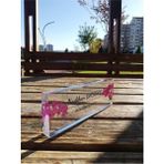 Hediye Marketi17 Pembe Menekşe 3D Modern Görünümlü Kişiselleştirilmiş Isimlik