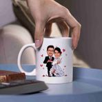 Hediye Moda Evli Çiftlere Özel Karikatürlü Kupa Bardak