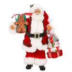 Hediye Paketi Taşıyan Noel Baba Dekoratif Biblo