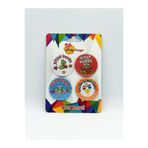Hediye Panayırı Kitap Okuma Rozetleri 4’lü Set | Kitap Kurdu & Okuma Şampiyonu | 44 mm Metal Yerli Üretim - Set 2