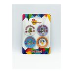 Hediye Panayırı Kitap Okuma Rozetleri 4’lü Set | Kitap Kurdu & Okuma Şampiyonu | 44 mm Metal Yerli Üretim - Set 3