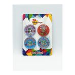 Hediye Panayırı Kitap Okuma Rozetleri 4’lü Set | Kitap Kurdu & Okuma Şampiyonu | 44 mm Metal Yerli Üretim - Set 6