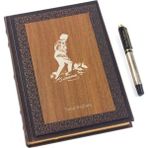 Hediye Rengi 23762 İsme Özel Ahşap Kapaklı M. Kemal Atatürk Temalı Kalem ve Defter Seti