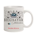 Hediye Rengi İsme Özel Bilgisayar Mühendisi Temalı M2 Kupa Bardak