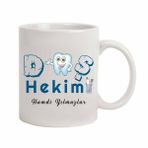 Hediye Rengi İsme Özel Diş Hekimi Kupa Bardak