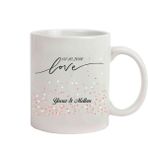 Hediye Rengi İsme Özel Love Minik Kalpler Temalı Kupa Bardak​
