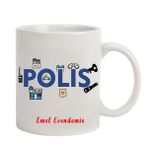 Hediye Rengi İsme Özel Polis Temalı M3 Kupa Bardak
