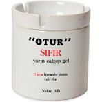 Hediye Rengi Isme Özel Seramik Küllük-Otur Sıfır - Renkli