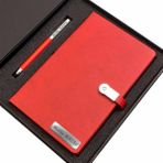 Hediye Rengi İsme Özel Usb'li Defter ve Lüx Roller Kalem Seti Tasarım Kutulu