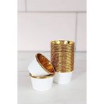 Hediye Sep Beyaz Gold Muffin Cupcake Kalıbı Kek Kapsülü 25'Li