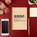 Hediye Sepeti Anneler Günü Hediyesi Ahşap Kapaklı Defter