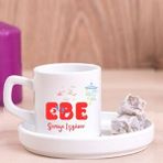 Hediye Vakti Ebelere Özel Türk Kahve Fincanı ve Altı - Renkli - 99 ml