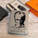 Hediye Vakti Kişiye Özel Metal Kutulu Atatürk Tasarımlı Bradley Dolma Kalem Seti