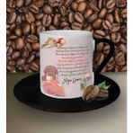 Hediye Zengini Kişiye Özel Anneler Günün Kutlu Olsun Tema Siyah Kahve Fincanı