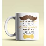 Hediye Zengini Kişiye Özel Babalar Günün Kutlu Olsun 15 Temalı Beyaz Kupa