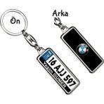 Hediye Zengini Kişiye Özel Bmw Logo Tema Plaka Anahtarlık - Gümüş