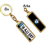 Hediye Zengini Kişiye Özel Bmw Logo Tema Plaka Anahtarlık - Sarı