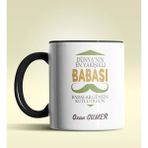 Hediye Zengini Kişiye Özel Dünya'nın En Yakışıklı Babası Tasarımlı Siyah Kupa - Beyaz - Siyah