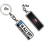 Hediye Zengini Kişiye Özel Fiat Logo Tema Plaka Anahtarlık - Gümüş