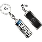 Hediye Zengini Kişiye Özel Opel Fiber Logo Tema Plaka Anahtarlık - Gümüş